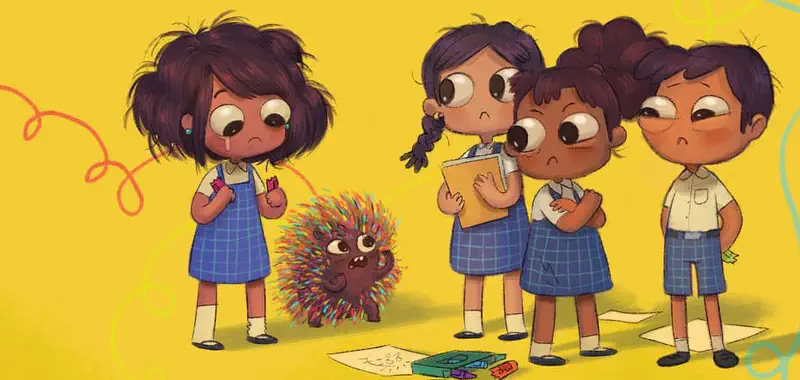 Boy and puppy napping together peacefully on soft pillow