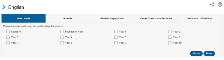 F-10 curriculum online form